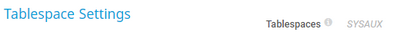 Tablespace Settings